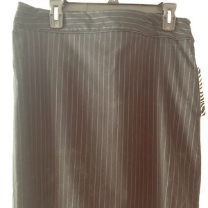 Brand New black pencil skirt with pink pinstripes